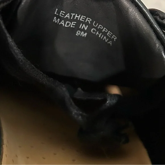 NIB J/SLIDES NYC West Black Leather Sneaker Shoes White Platform Soles Size 9M - Picture 8 of 12